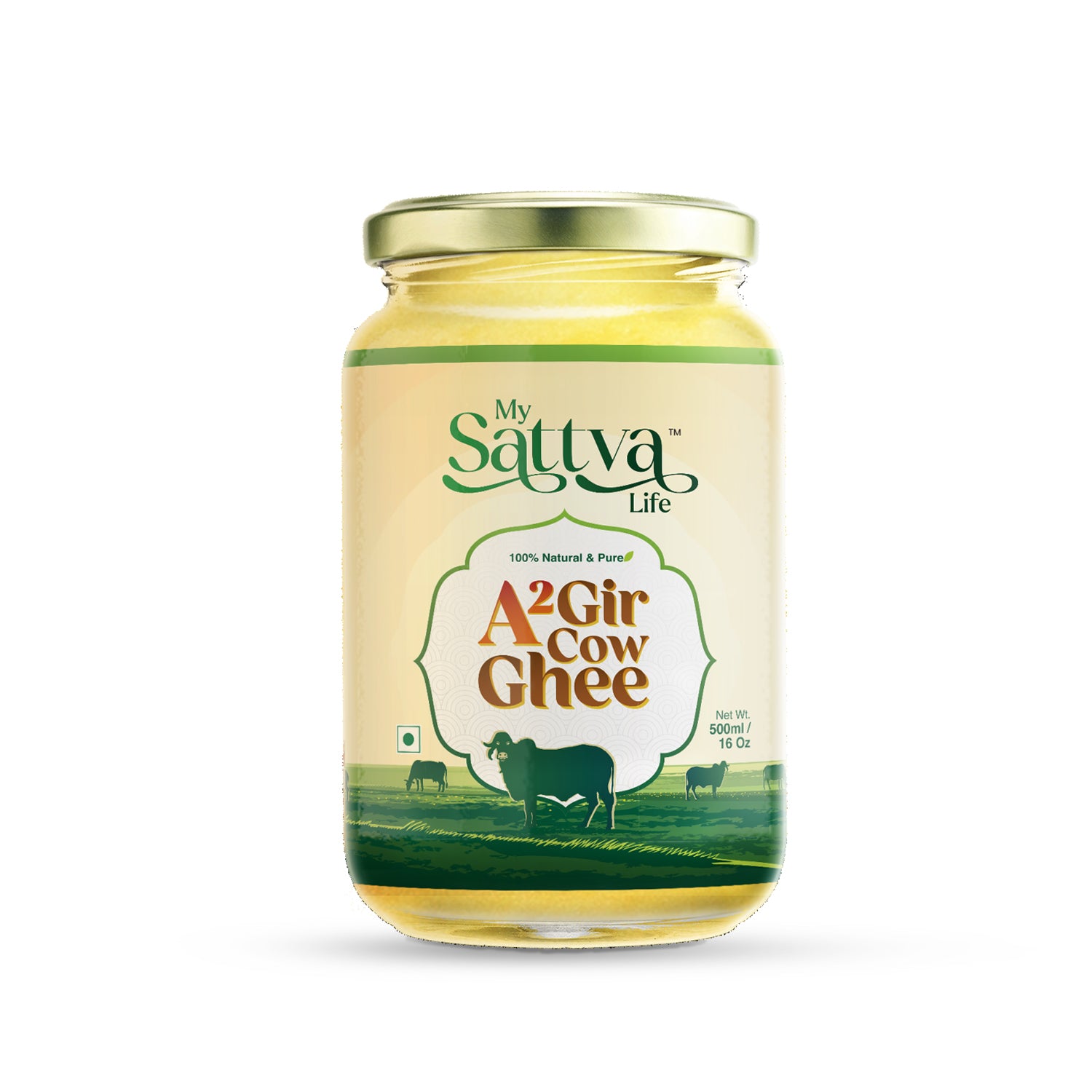 Desi Gir Cow Bilona A2 Ghee | Natural & Organic | GMO Free | Glass Jar | Lab Certified